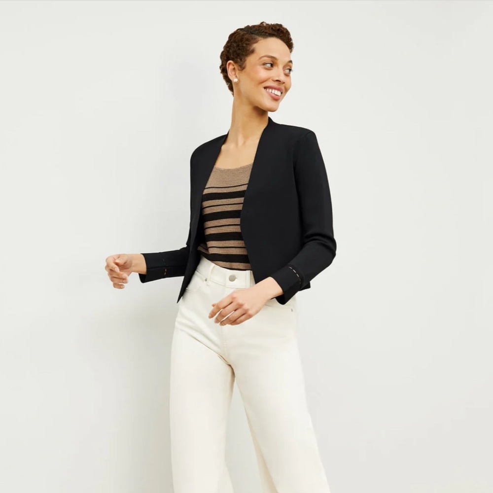 MM Lafleur The Sant Ambroeus Jardigan Women’s Black Jacket Cardigan Size Small